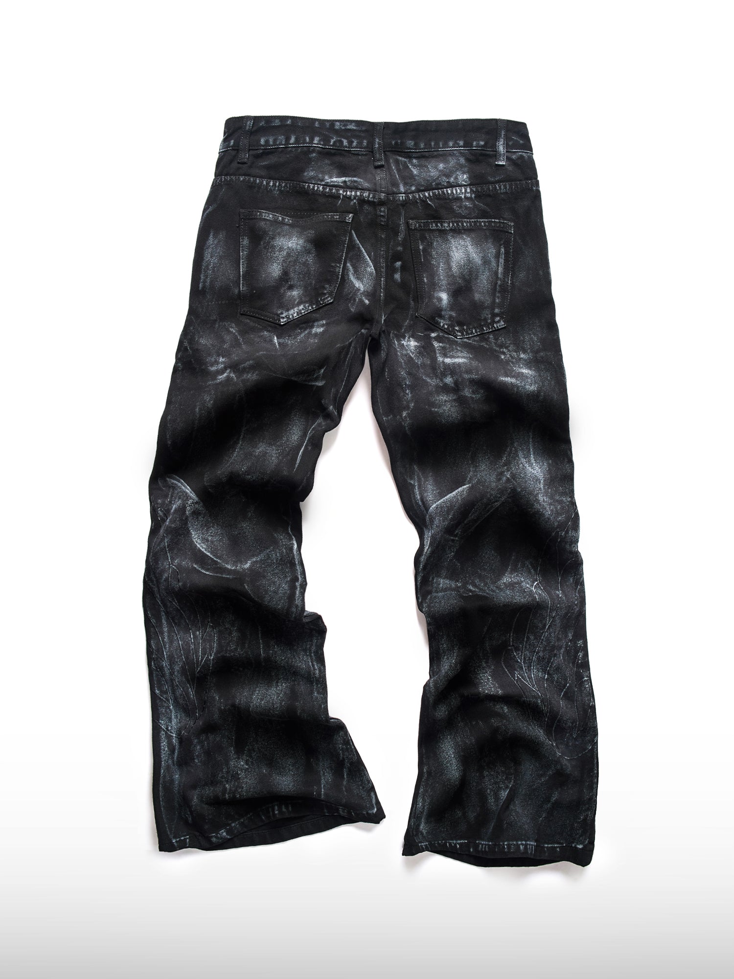 Black Embroidered Flare Jeans