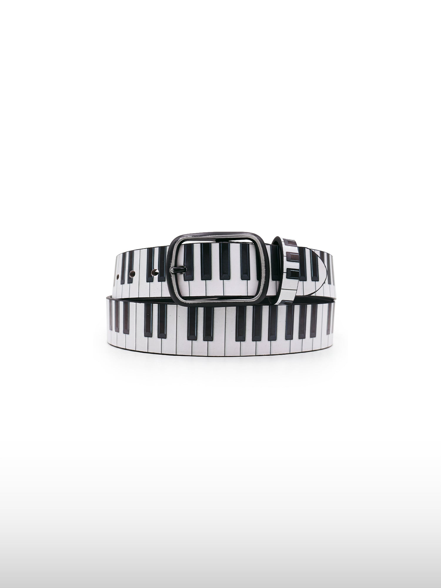 Piano Keys Leather Belt