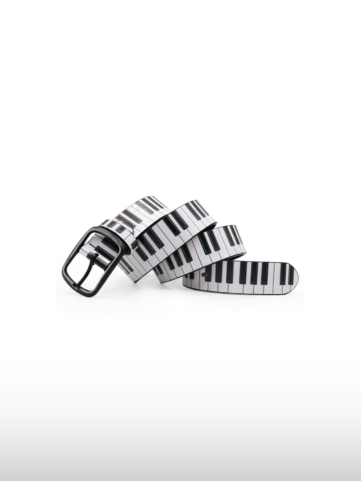 Piano Keys Leather Belt