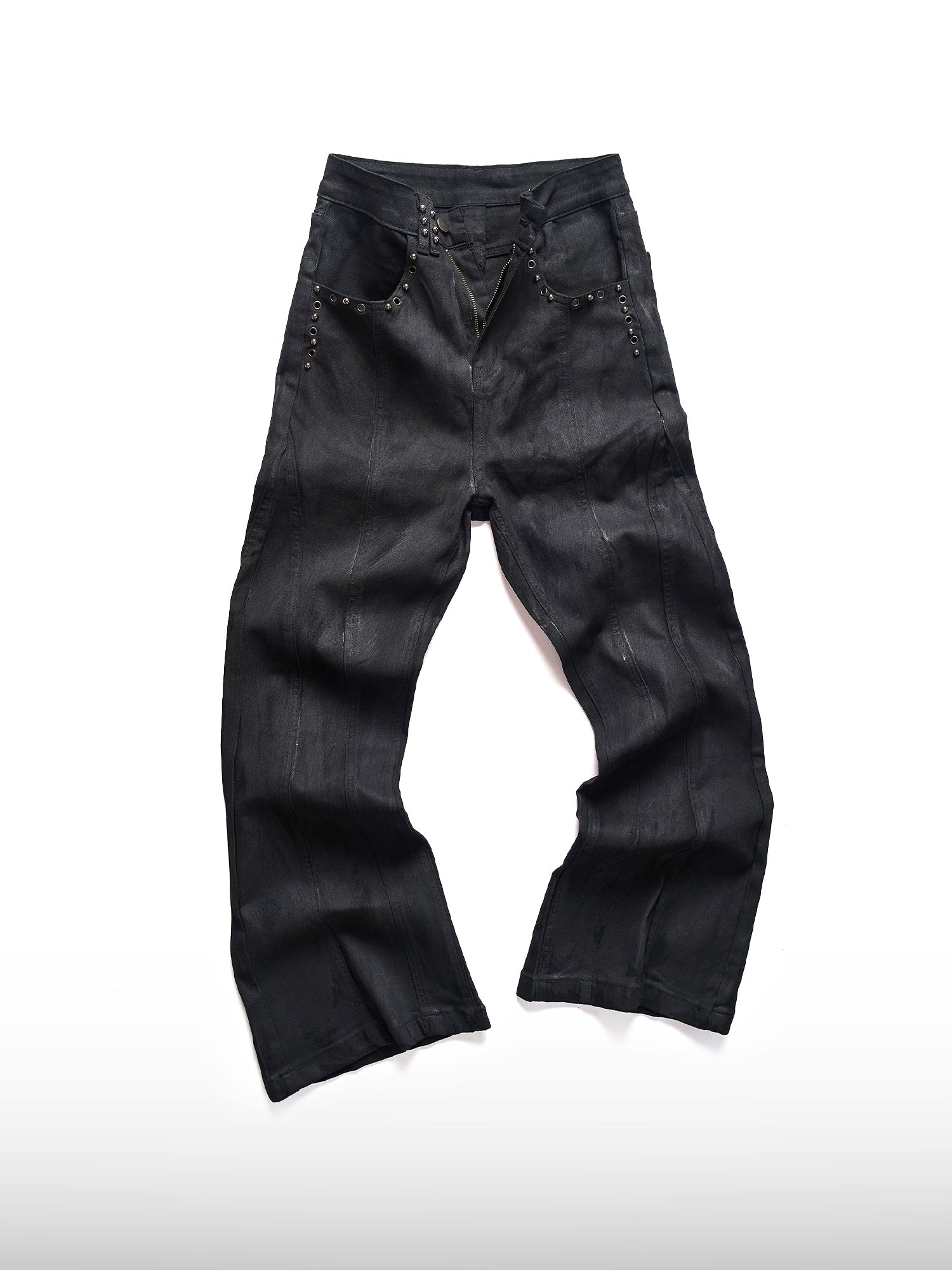 Studded Pocket Flare Jeans