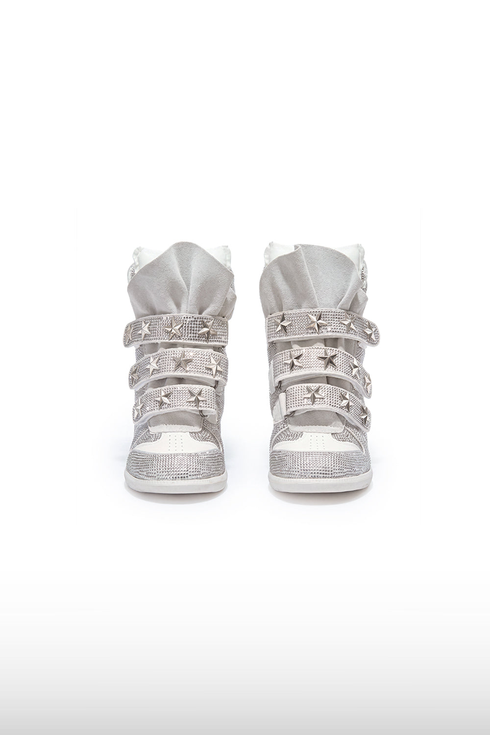 Studded Star Wedge Sneakers