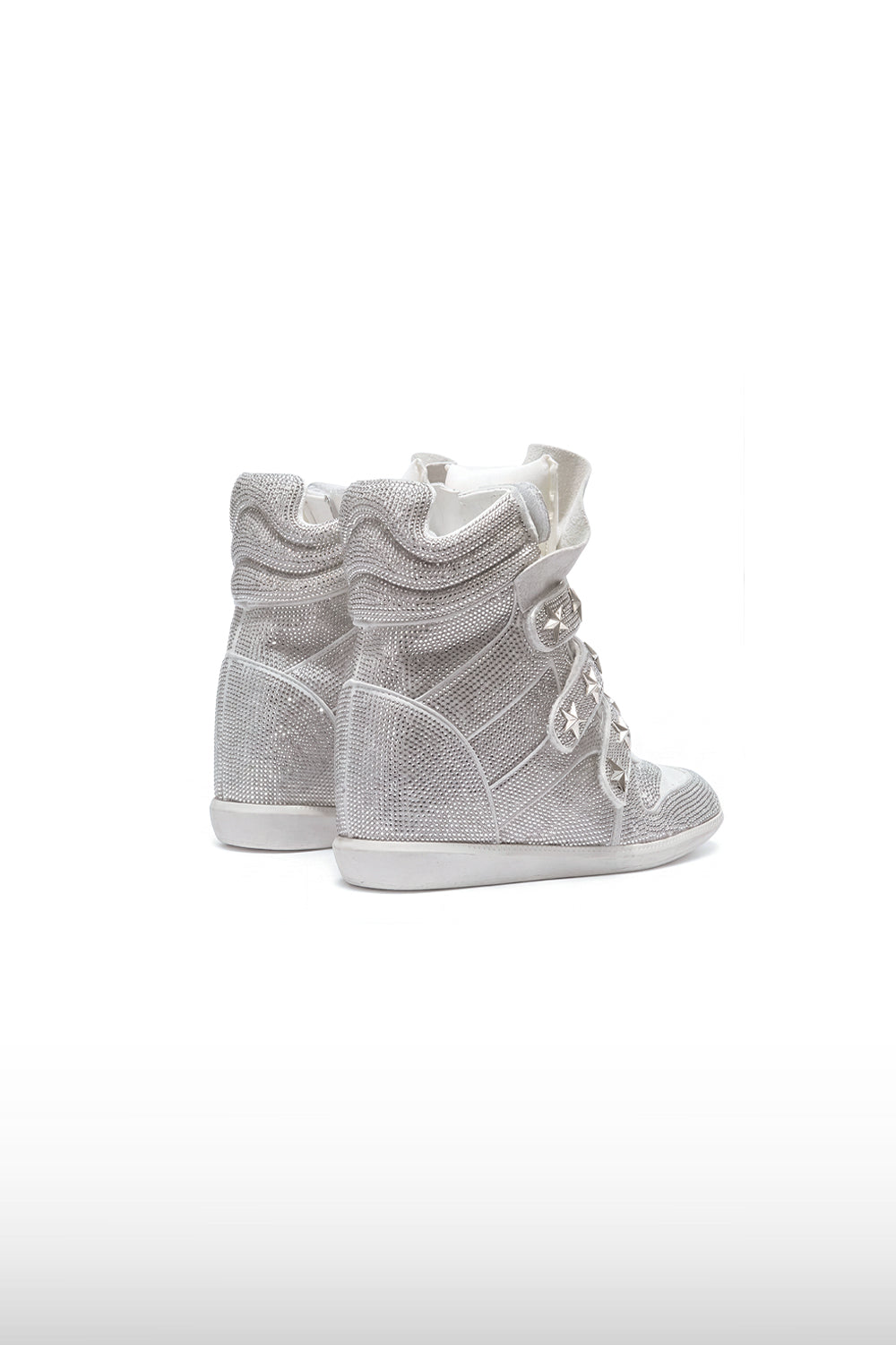 Studded Star Wedge Sneakers