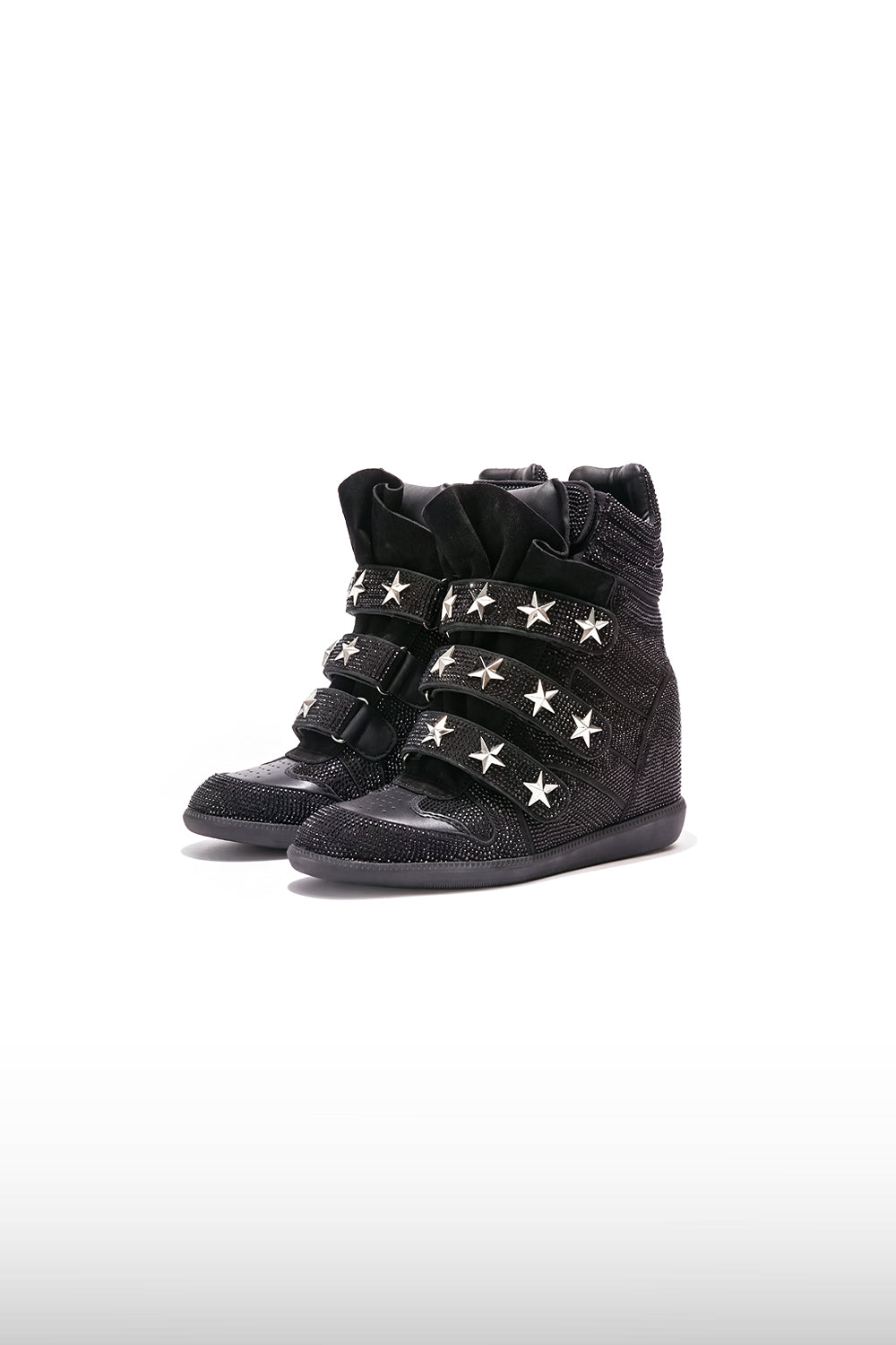 Studded Star Wedge Sneakers