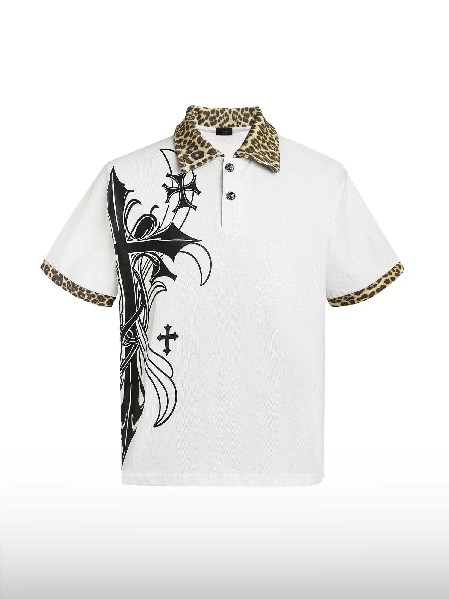 Gothic Cross Leopard Polo