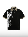 Gothic Cross Leopard Polo