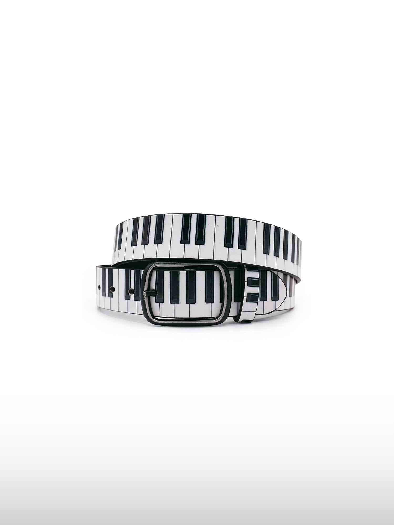 Piano Keys Leather Belt