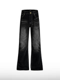 Sleek Black Flare Jeans