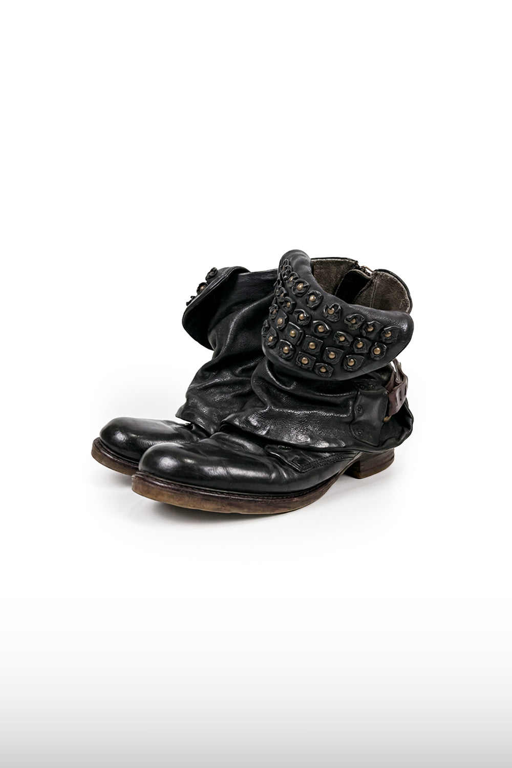 Studded Leather Motorcycle Boots