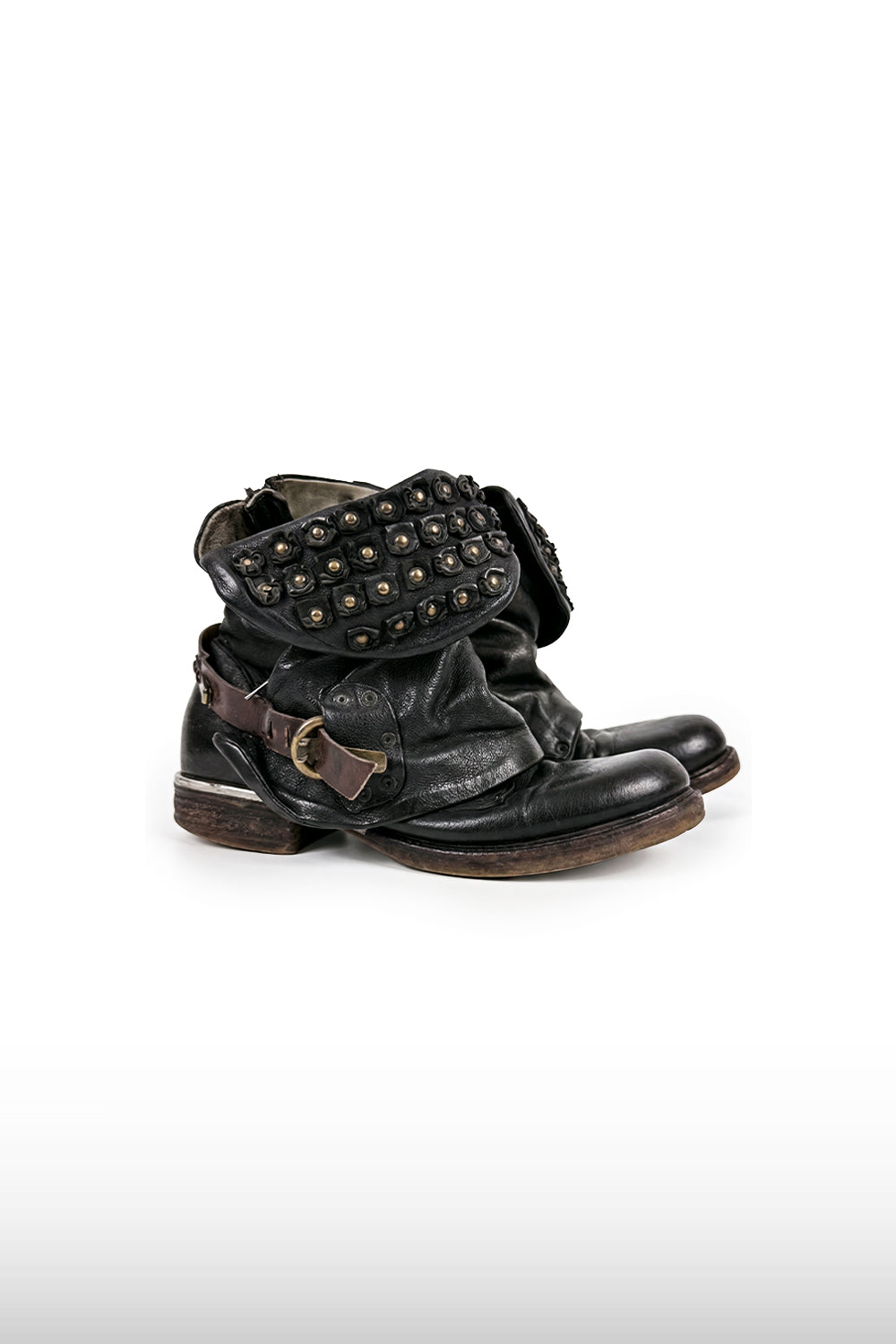 Studded Leather Motorcycle Boots