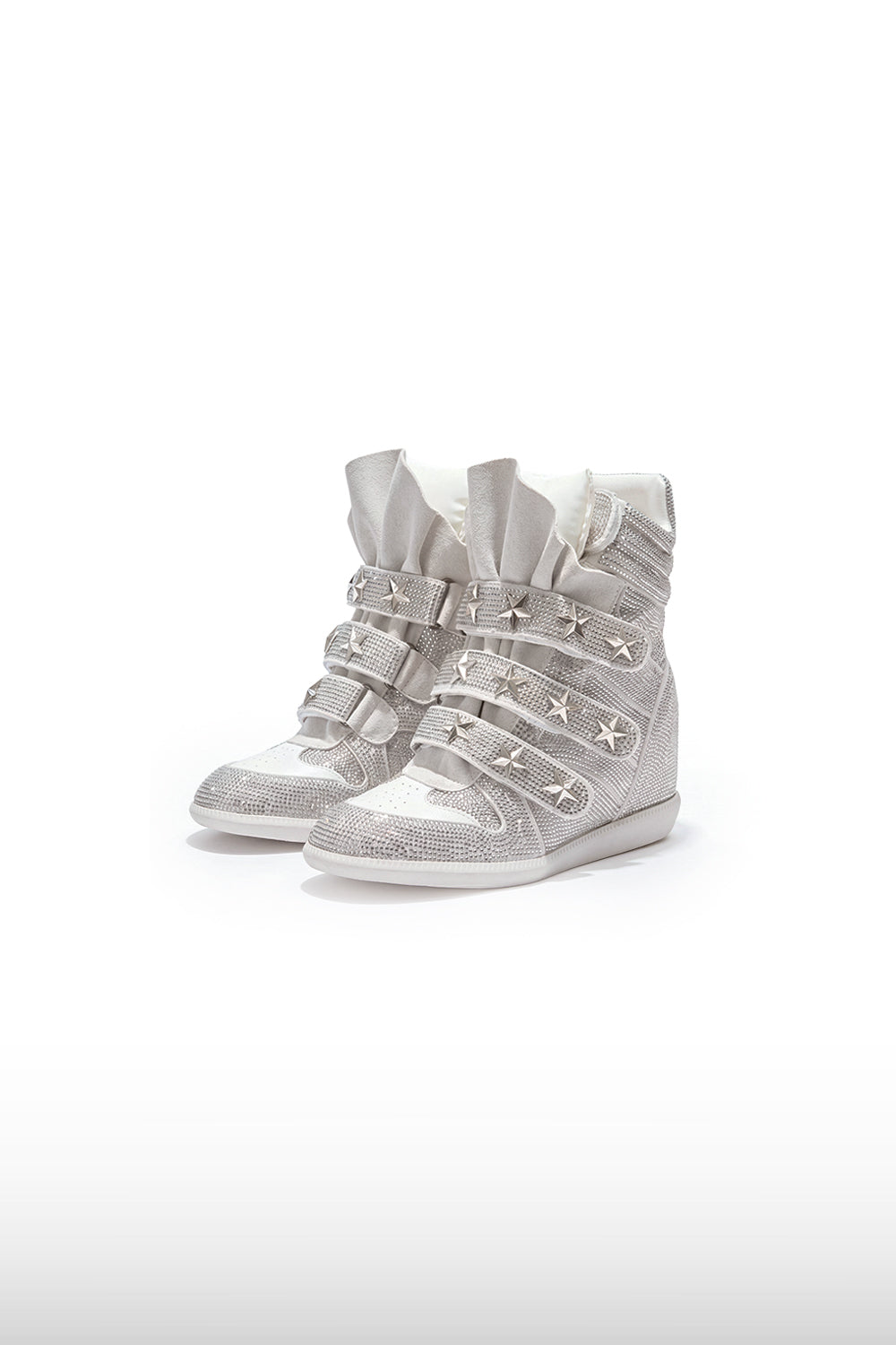 Studded Star Wedge Sneakers